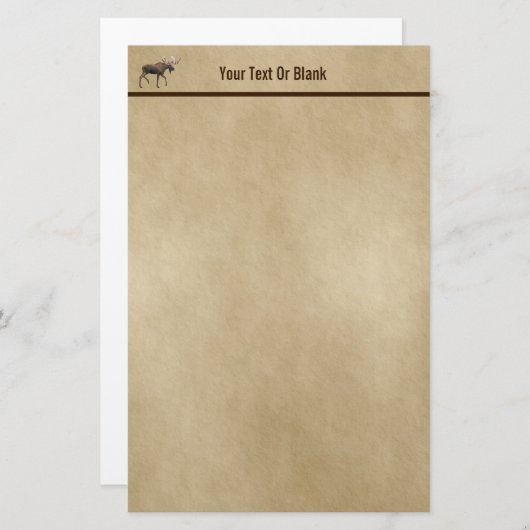 Bull Moose op oud papier (Voorkant / Achterkant)