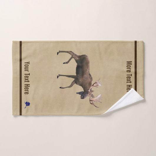 Bull Moose op oud papier Bad Handdoek (Handdoek)