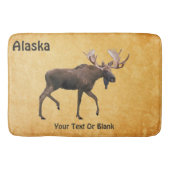 Bull Moose op oud papier Badmat (Voorkant)
