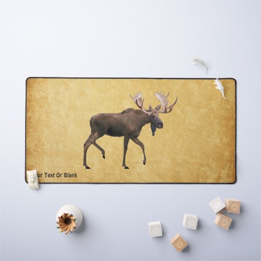Bull Moose op oud papier Bureaumat (Kindertafel)