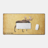 Bull Moose op oud papier Bureaumat (Keyboard & Muis)
