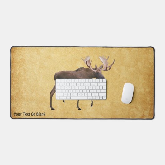 Bull Moose op oud papier Bureaumat (Keyboard & Muis)
