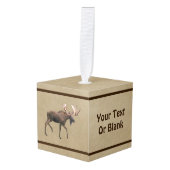 Bull Moose op oud papier Decoratie (Voorkant hoekig)