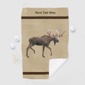 Bull Moose op oud papier Golfhanddoek (Insitu)