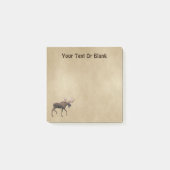 Bull Moose op oud papier Post-it® Notes (Voorkant)