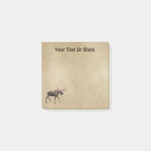 Bull Moose op oud papier Post-it® Notes (Voorkant)