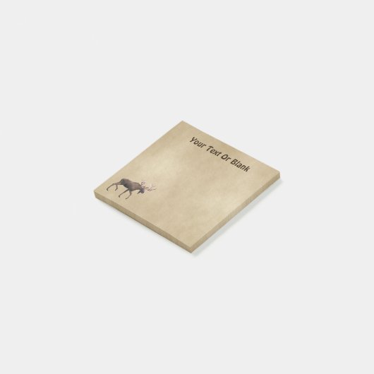 Bull Moose op oud papier Post-it® Notes (Schuin)