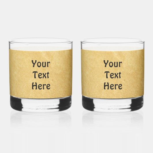 Bull Moose op oud papier Whisky Glas (Achterkant)