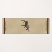 Bull Moose op oud papier Yogamat (Voorkant (horizontaal))
