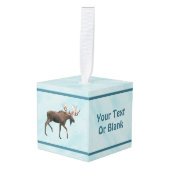 Bull Moose op sneeuw Decoratie (Voorkant hoekig)