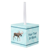 Bull Moose op sneeuw Decoratie (Achter hoekig)