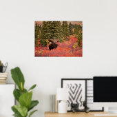 Bull Moose Permanent in Red Dwarf Birch Poster (Thuiskantoor)
