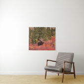 Bull Moose Permanent in Red Dwarf Birch Wandkleed (In Situ (horizontaal))