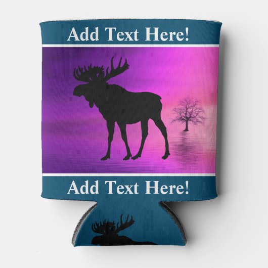 Bull Moose Silhouette Blikjeskoeler (Voorkant)