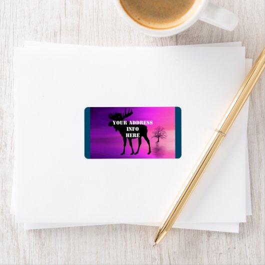 Bull Moose Silhouette Etiket (Insitu)