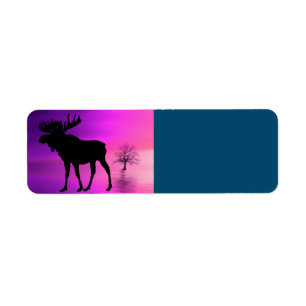 Bull Moose Silhouette Etiket