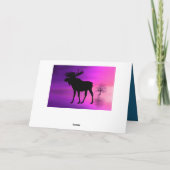 Bull Moose Silhouette Kaart (Achterkant)