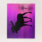 Bull Moose Silhouette Legpuzzel (Verticaal)