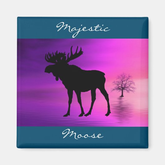 Bull Moose Silhouette Magneet (Voorkant)