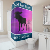 Bull Moose Silhouette Shower Curtain Douchegordijn (In situ)