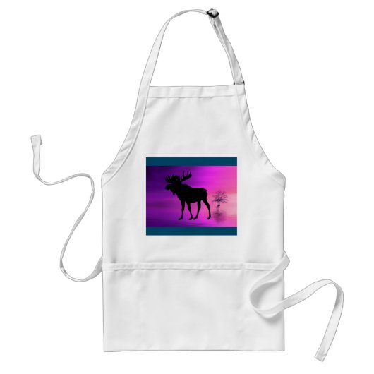 Bull Moose Silhouette Standaard Schort (Voorkant)