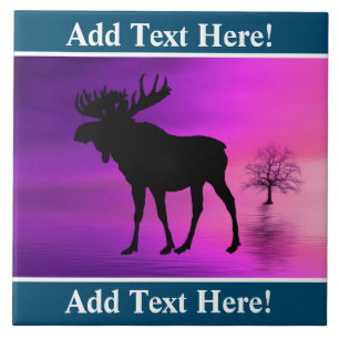 Bull Moose Silhouette Tegeltje