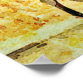 Bull Moose Standing Waterverf Painting Wildlife Poster (Hoek)