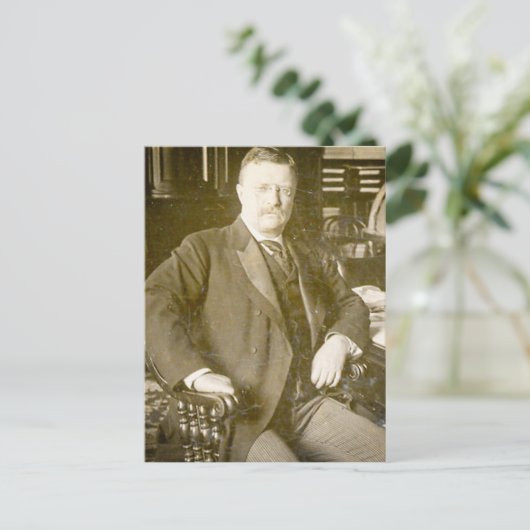 Bull Moose Teddy Roosevelt Briefkaart (Staand voorkant)