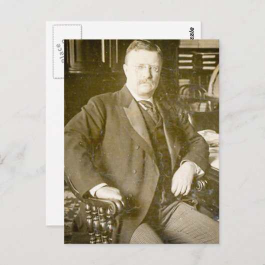 Bull Moose Teddy Roosevelt  Briefkaart (Voorkant / Achterkant)