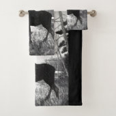Bull Moose Wildlife Animal Art Bath Towel Set Bad Handdoek (Insitu)