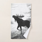 Bull Moose Wildlife Animal Art Bath Towel Set Bad Handdoek (Handdoek)