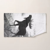 Bull Moose Wildlife Animal Art Bath Towel Set Bad Handdoek (Handdoek)