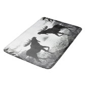 Bull Moose Wildlife Animal Silhouettes Bath Mat (Gekanteld)