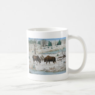 Bull Moose Wildlife Art Koffiemok