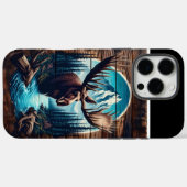 Bull Moose Wood Art Case-Mate iPhone Case (Achterkant (horizontaal))