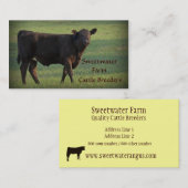 Bull of Boerderij Standaard Visitekaartje 2 (Voorkant / Achterkant)