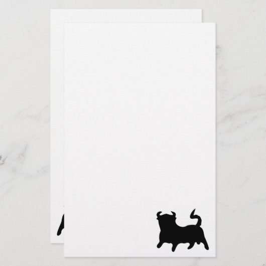 Bull-ontwerp Briefpapier (Voorkant / Achterkant)