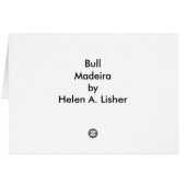 Bull op Madeira dierkaart (Achterkant Horizontaal)