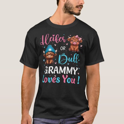 Bull or Heifer Gender Reveal Decorations Highland  T-shirt (Voorkant)