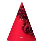 Bull Paper Party Pet draait in rode Sterrennacht Feesthoedjes (Links)