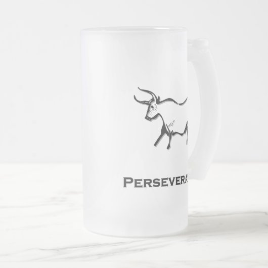 Bull Perseverance Zwart Matglas Bierpul (Voorkant rechts)