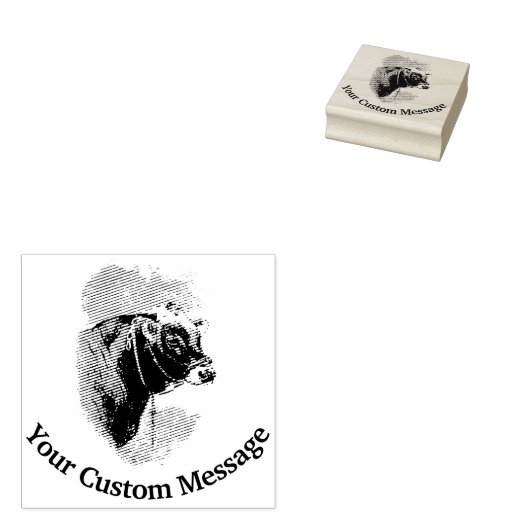 Bull Personalized Rubberstempel (Gestempeld)