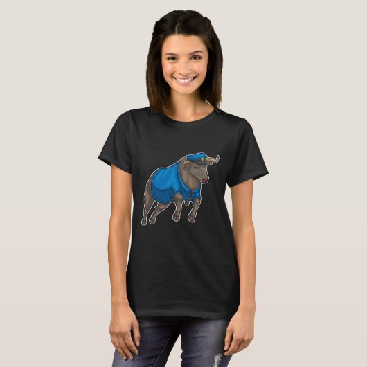 Bull Police Cop Police pet T-shirt (Voorkant volledig)