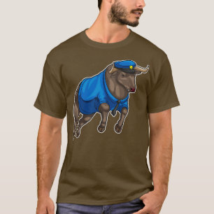 Bull Police Cop Police pet T-shirt