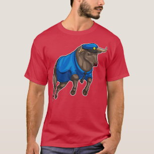 Bull Police Cop Police pet T-shirt