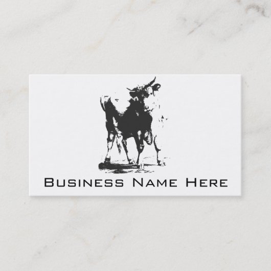 Bull Pop Art Visitekaartje (Voorkant)