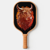 Bull Portrait Briefkaart Pickleball Paddle (Voorkant)