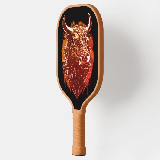 Bull Portrait Briefkaart Pickleball Paddle (Links)