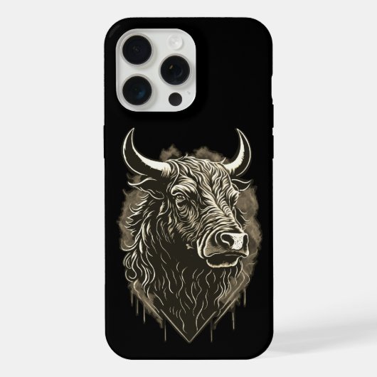 Bull Portrait iPhone Hoesje (Achterkant)