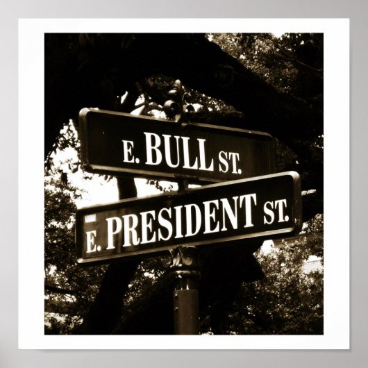 Bull & President Street ~ Print / Poster Sign (Voorkant)